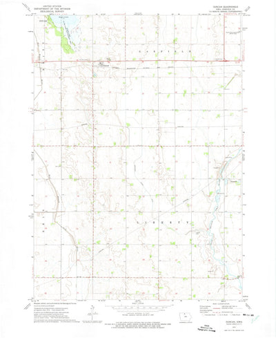 United States Geological Survey Duncan, IA (1972, 24000-Scale) digital map