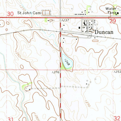 United States Geological Survey Duncan, IA (1972, 24000-Scale) digital map