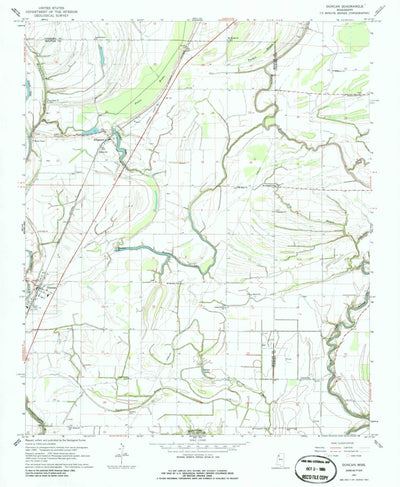 United States Geological Survey Duncan, MS (1967, 24000-Scale) digital map