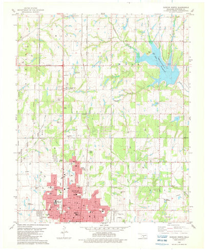 United States Geological Survey Duncan North, OK (1982, 24000-Scale) digital map