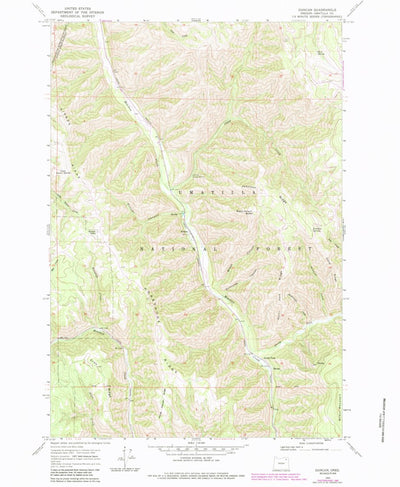 United States Geological Survey Duncan, OR (1964, 24000-Scale) digital map