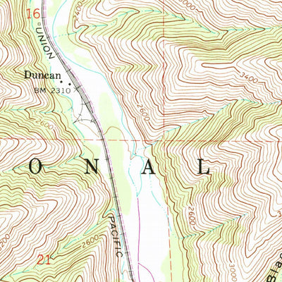 United States Geological Survey Duncan, OR (1964, 24000-Scale) digital map