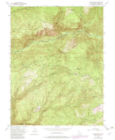 United States Geological Survey Duncan Peak, CA (1952, 24000-Scale) digital map