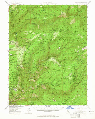 United States Geological Survey Duncan Peak, CA (1952, 62500-Scale) digital map