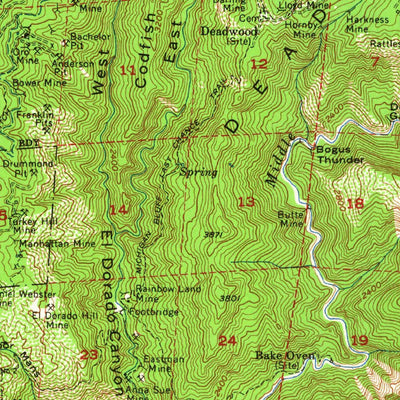 United States Geological Survey Duncan Peak, CA (1952, 62500-Scale) digital map