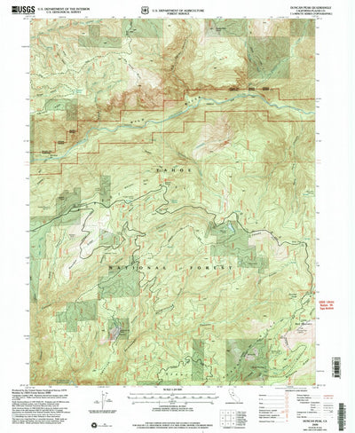 United States Geological Survey Duncan Peak, CA (2000, 24000-Scale) digital map