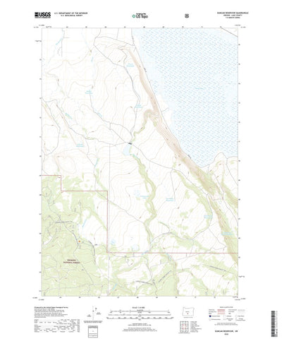 United States Geological Survey Duncan Reservoir, OR (2020, 24000-Scale) digital map