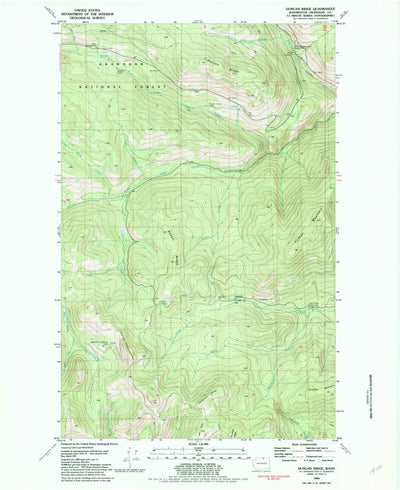 United States Geological Survey Duncan Ridge, WA (1981, 24000-Scale) digital map