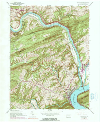 United States Geological Survey Duncannon, PA (1952, 24000-Scale) digital map