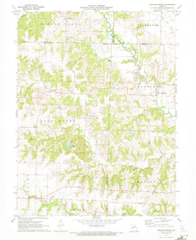 United States Geological Survey Duncans Bridge, MO (1971, 24000-Scale) digital map