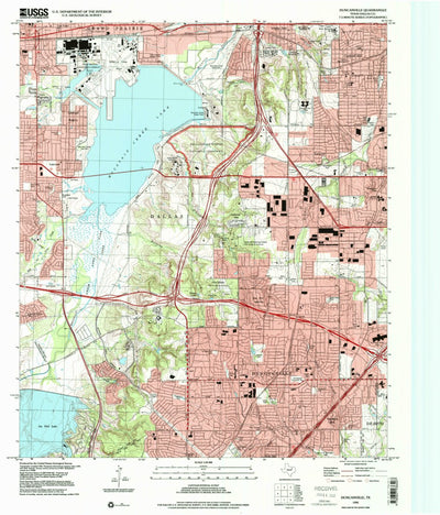 United States Geological Survey Duncanville, TX (1995, 24000-Scale) digital map