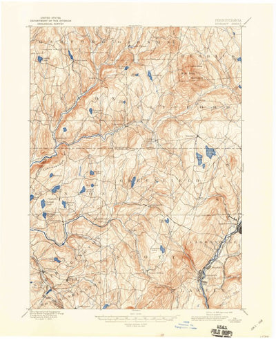 United States Geological Survey Dundaff, PA (1892, 62500-Scale) digital map