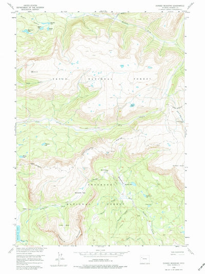 United States Geological Survey Dundee Meadows, WY (1956, 24000-Scale) digital map