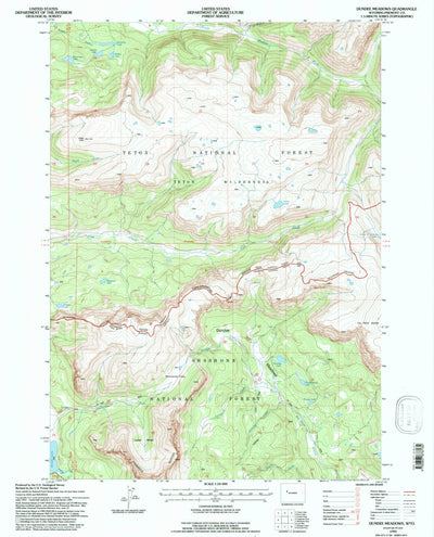 United States Geological Survey Dundee Meadows, WY (1991, 24000-Scale) digital map