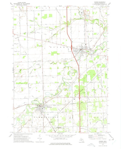 United States Geological Survey Dundee, MI (1972, 24000-Scale) digital map