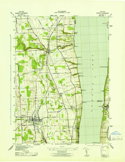 United States Geological Survey Dundee, NY (1943, 31680-Scale) digital map