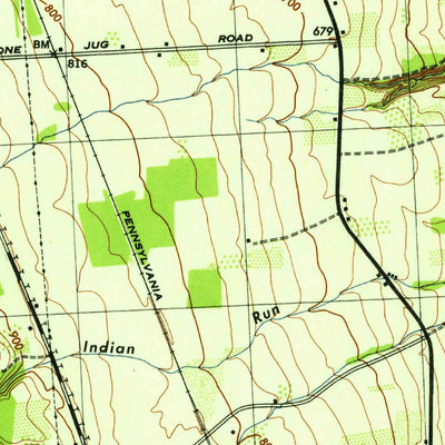 United States Geological Survey Dundee, NY (1943, 31680-Scale) digital map