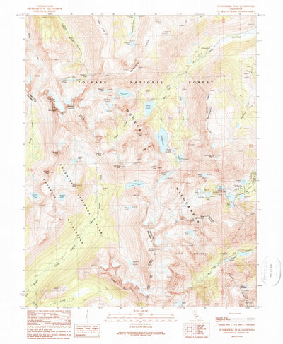 United States Geological Survey Dunderberg Peak, CA (1990, 24000-Scale) digital map