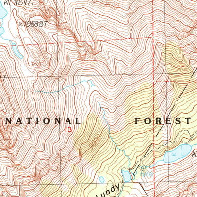 United States Geological Survey Dunderberg Peak, CA (1990, 24000-Scale) digital map