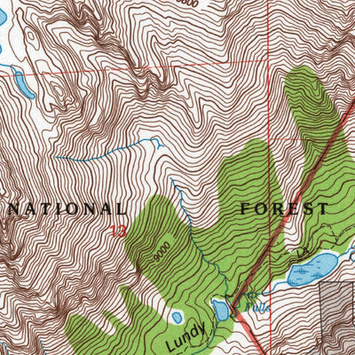 United States Geological Survey Dunderberg Peak, CA (1994, 24000-Scale) digital map