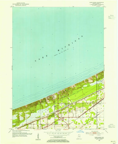 United States Geological Survey Dune Acres, IN (1953, 24000-Scale) digital map
