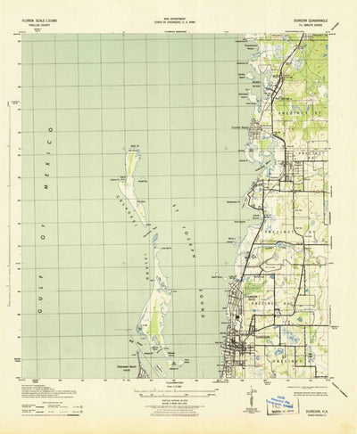 United States Geological Survey Dunedin, FL (1943, 31680-Scale) digital map