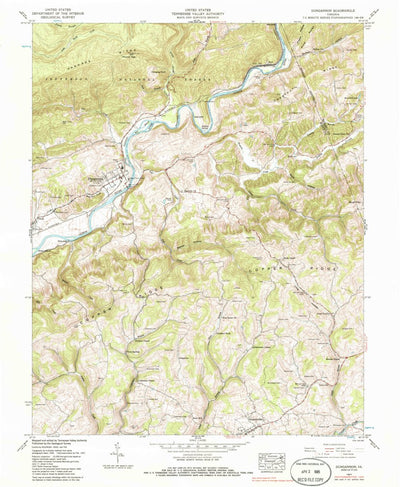 United States Geological Survey Dungannon, VA (1957, 24000-Scale) digital map