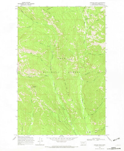 United States Geological Survey Dunham Point, MT (1968, 24000-Scale) digital map