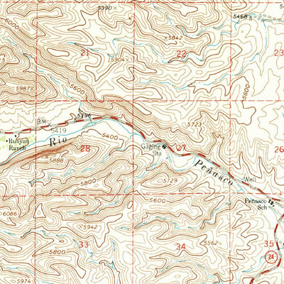 United States Geological Survey Dunken, NM (1962, 62500-Scale) digital map