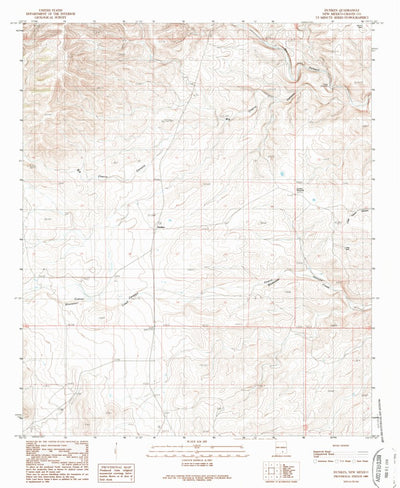 United States Geological Survey Dunken, NM (1989, 24000-Scale) digital map