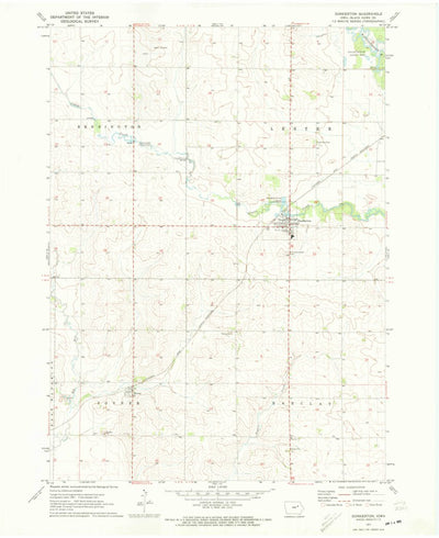 United States Geological Survey Dunkerton, IA (1971, 24000-Scale) digital map