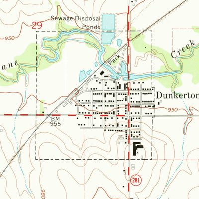 United States Geological Survey Dunkerton, IA (1971, 24000-Scale) digital map