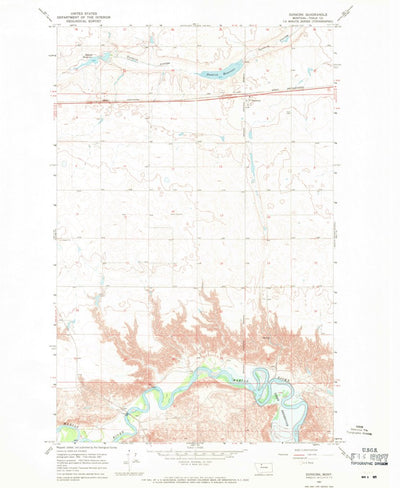 United States Geological Survey Dunkirk, MT (1967, 24000-Scale) digital map