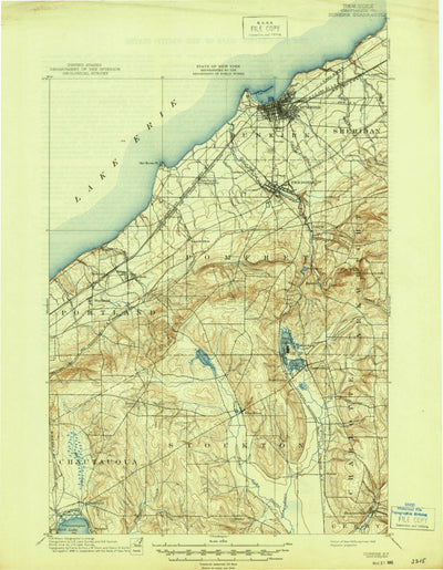 Dunkirk, NY (1900, 62500-Scale) Map by United States Geological Survey