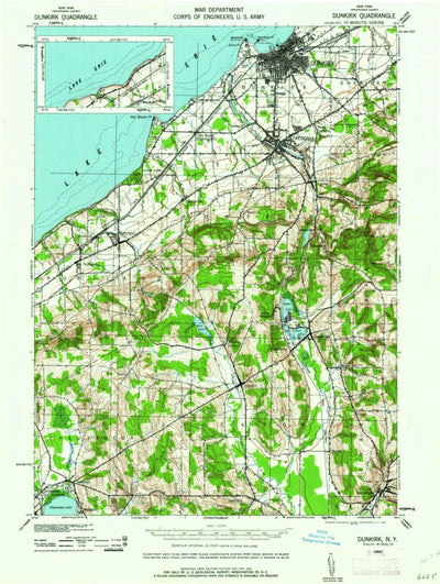 United States Geological Survey Dunkirk, NY (1943, 62500-Scale) digital map