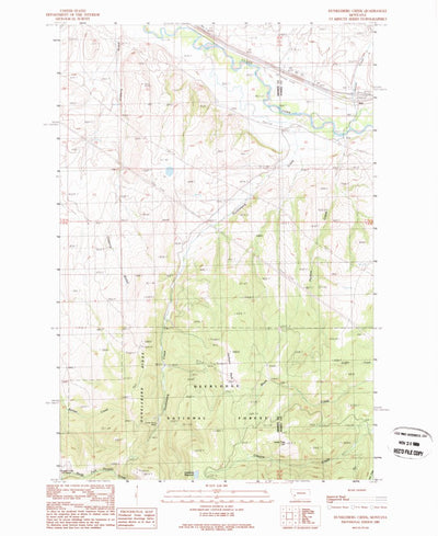 United States Geological Survey Dunkleberg Creek, MT (1989, 24000-Scale) digital map