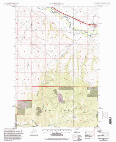 United States Geological Survey Dunkleberg Creek, MT (1996, 24000-Scale) digital map