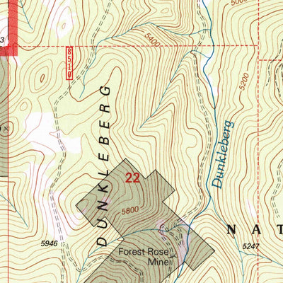 United States Geological Survey Dunkleberg Creek, MT (1996, 24000-Scale) digital map