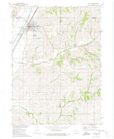 United States Geological Survey Dunlap, IA (1971, 24000-Scale) digital map