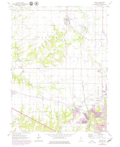 United States Geological Survey Dunlap, IL (1971, 24000-Scale) digital map