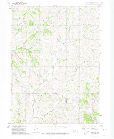 United States Geological Survey Dunlap NW, IA (1971, 24000-Scale) digital map