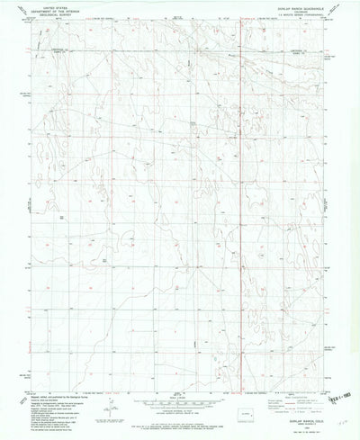 United States Geological Survey Dunlap Ranch, CO (1982, 24000-Scale) digital map