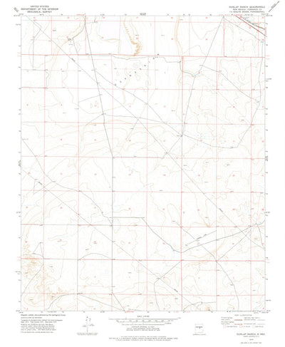 United States Geological Survey Dunlap Ranch, NM (1978, 24000-Scale) digital map