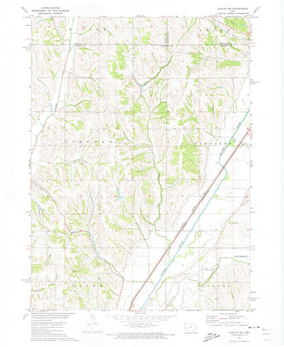 United States Geological Survey Dunlap SW, IA (1971, 24000-Scale) digital map