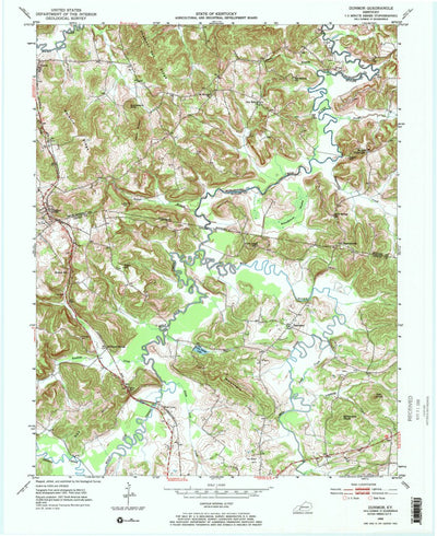 United States Geological Survey Dunmor, KY (1953, 24000-Scale) digital map