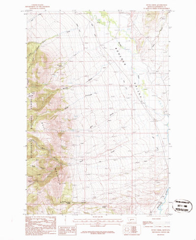 United States Geological Survey Dunn Creek, MT (1986, 24000-Scale) digital map