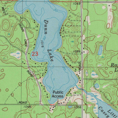 United States Geological Survey Dunn Lake, WI (1982, 24000-Scale) digital map