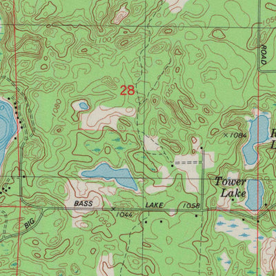 United States Geological Survey Dunn Lake, WI (1982, 24000-Scale) digital map