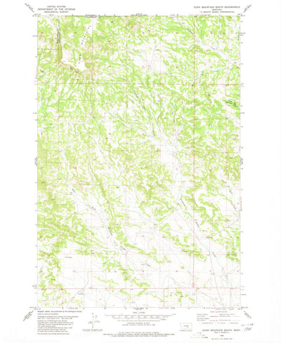 United States Geological Survey Dunn Mountain South, MT (1980, 24000-Scale) digital map