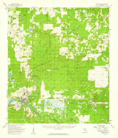 United States Geological Survey Dunnellon, FL (1954, 62500-Scale) digital map